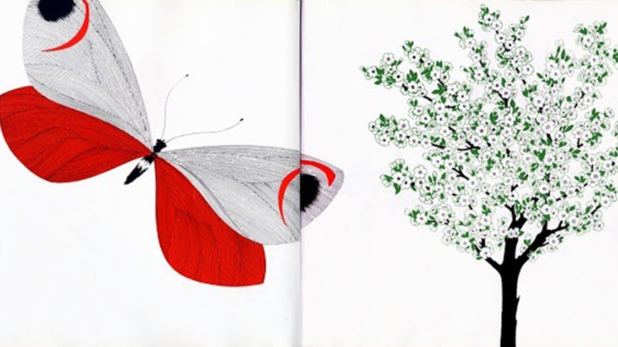 La mela e la farfalla, © 1969, Iela et Enzo Mari,  © 2004, l'écoledesloisirs for the World Rights